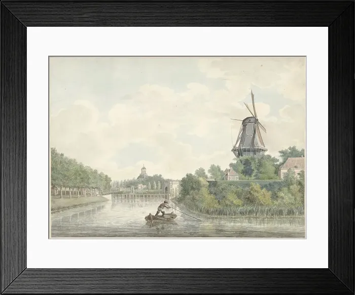 Framed Print : City walls of Middelburg with the Koepoort, the Oostkerk and a mill, 1700-1800. Creator: Anon Framed Print : City walls of Middelburg with the Koepoort, the Oostkerk and a mill, 1700-1800. Creator: Anon