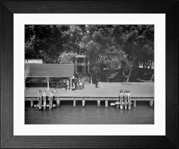 Framed Print : Star Island House, St. Clair Flats, Mich. between 1900 and 1920. Creator: Unknown Framed Print : Star Island House, St. Clair Flats, Mich. between 1900 and 1920. Creator: Unknown