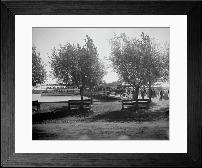 Framed Print : Str. Tashmoo at Tashmoo Park, St. Clair Flats, Mich. between 1900 and 1920. Creator: Unknown Framed Print : Str. Tashmoo at Tashmoo Park, St. Clair Flats, Mich. between 1900 and 1920. Creator: Unknown