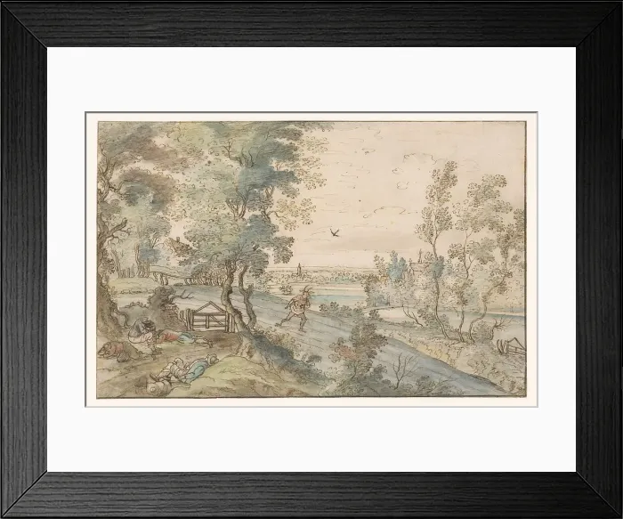 Framed Print : The devil sows weeds between the grain, 1643. Creator: Anon Framed Print : The devil sows weeds between the grain, 1643. Creator: Anon