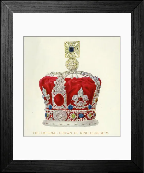 Framed Print : The Imperial Crown of King George V, c1911. Creator: Unknown Framed Print : The Imperial Crown of King George V, c1911. Creator: Unknown