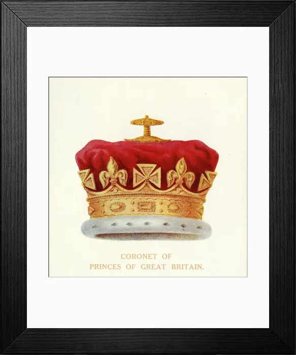 Framed Print : Coronet of Princes of Great Britain, c1911. Creator: Unknown Framed Print : Coronet of Princes of Great Britain, c1911. Creator: Unknown