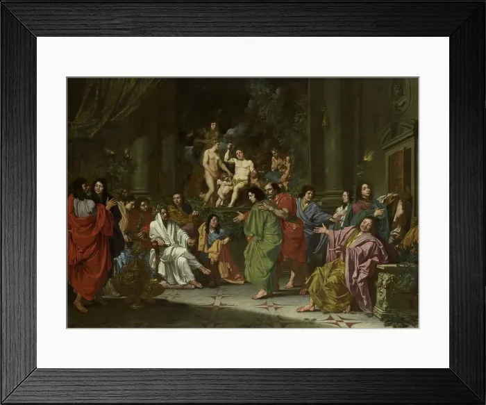 Framed Print : The Induction of a New Member into the Band of Northern Painters in Rome, c.1660. Creator: Anon Framed Print : The Induction of a New Member into the Band of Northern Painters in Rome, c.1660. Creator: Anon