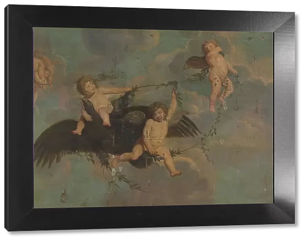 Putti with an Eagle on Clouds, c.1650. Creator: Anon