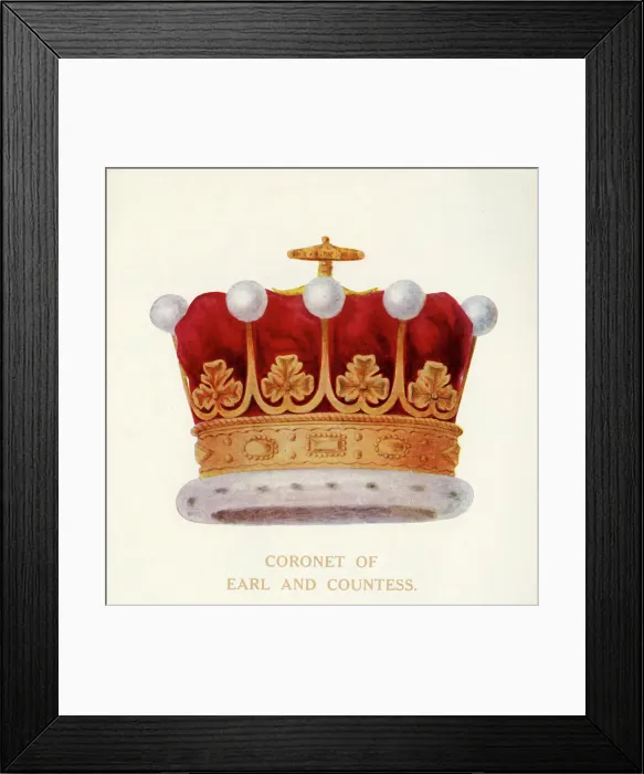 Framed Print : Coronet of Earl and Countess, c1911. Creator: Unknown