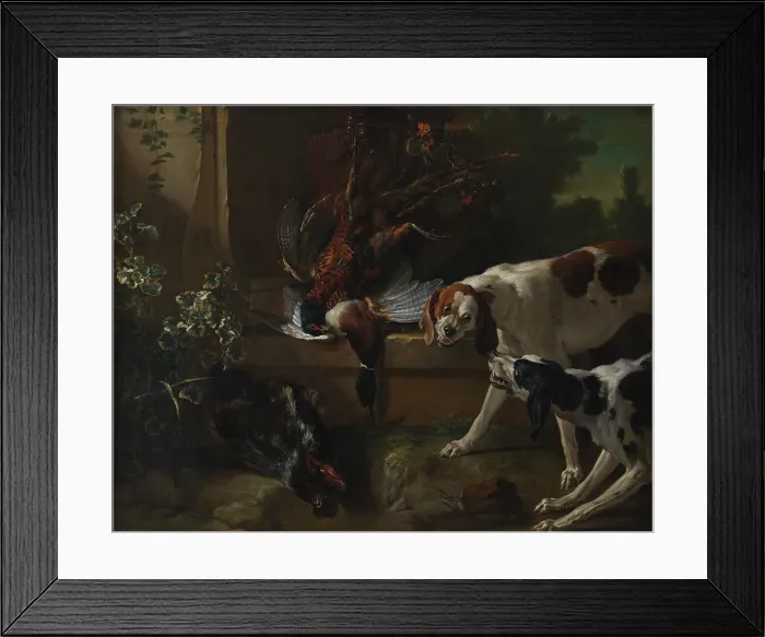 Framed Print : Hounds with Wild-Fowl and Game, 1726. Creator: Jean-Baptiste Oudry Framed Print : Hounds with Wild-Fowl and Game, 1726. Creator: Jean-Baptiste Oudry