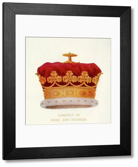 Framed Print : Coronet of Duke and Duchess, c1911. Creator: Unknown Framed Print : Coronet of Duke and Duchess, c1911. Creator: Unknown