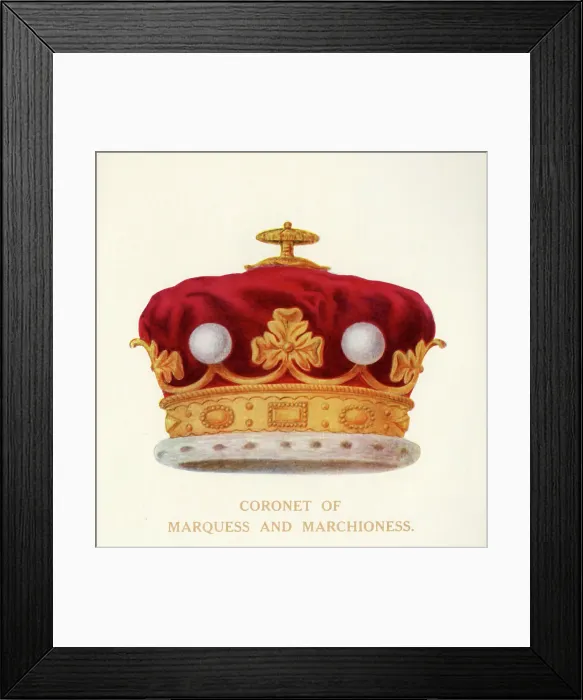 Framed Print : Coronet of Marquess and Marchioness, c1911. Creator: Unknown Framed Print : Coronet of Marquess and Marchioness, c1911. Creator: Unknown