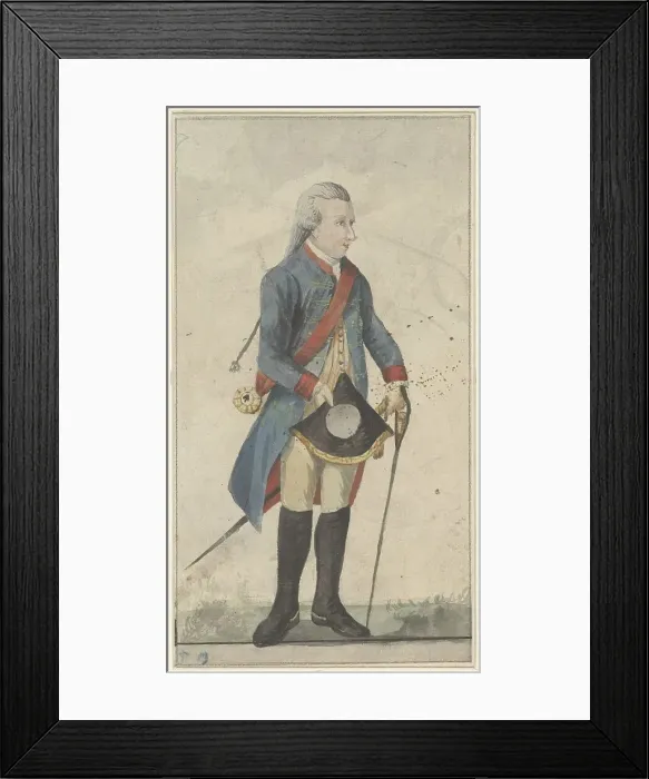 Framed Print : Man with sword and blue jacket (Lodewijk Ernst Hertog from Brunswijk Wolffenbüttel?), 1700-1800. Creator: Anon Framed Print : Man with sword and blue jacket (Lodewijk Ernst Hertog from Brunswijk Wolffenbüttel?), 1700-1800. Creator: Anon
