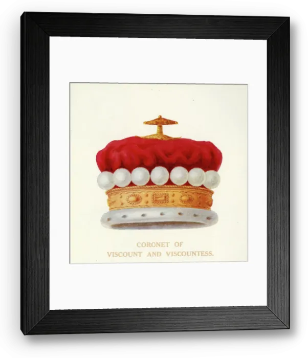 Framed Print : Coronet of Viscount and Viscountess, c1911. Creator: Unknown Framed Print : Coronet of Viscount and Viscountess, c1911. Creator: Unknown