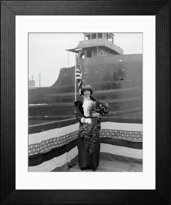 Framed Print : Str. F.P. Jones, sponsor, 1913 Mar 8. Creator: Unknown Framed Print : Str. F.P. Jones, sponsor, 1913 Mar 8. Creator: Unknown