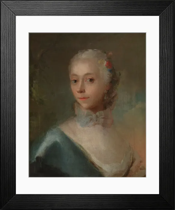 Framed Print : Portrait of a woman, 1726-1793. Creator: Carl Gustaf Pilo Framed Print : Portrait of a woman, 1726-1793. Creator: Carl Gustaf Pilo