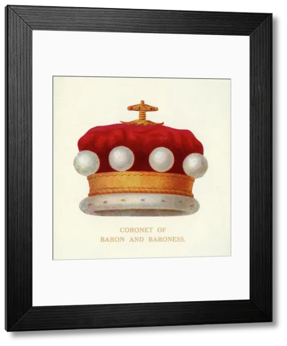 Framed Print : Coronet of Baron and Baroness, c1911. Creator: Unknown