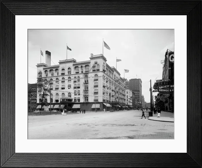 Framed Print : Hotel Cadillac, Detroit, Mich. between 1900 and 1915. Creator: Unknown Framed Print : Hotel Cadillac, Detroit, Mich. between 1900 and 1915. Creator: Unknown