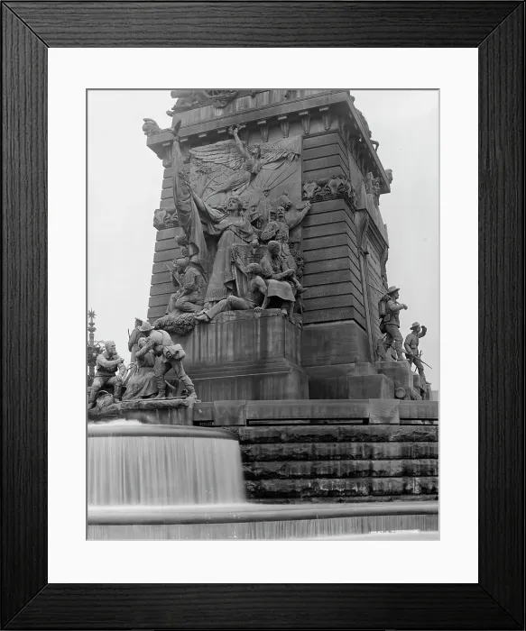 Framed Print : West Face, Soldiers and Sailors Monument, Indianapolis, Ind. between 1900 and 1906. Creator: Unknown Framed Print : West Face, Soldiers and Sailors Monument, Indianapolis, Ind. between 1900 and 1906. Creator: Unknown