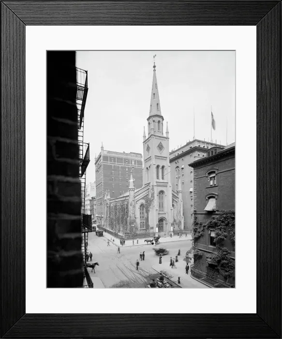 Framed Print : Marble Collegiate Church, New York, N.Y. between 1900 and 1915. Creator: Unknown Framed Print : Marble Collegiate Church, New York, N.Y. between 1900 and 1915. Creator: Unknown