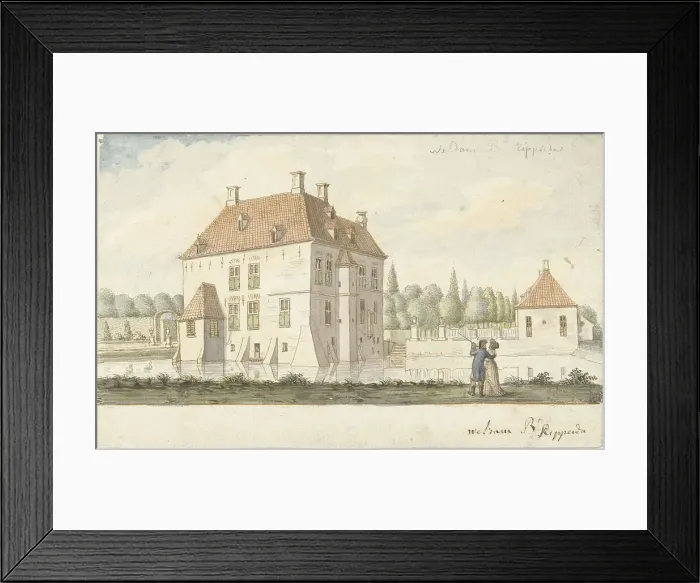 Framed Print : Castle t Weldam near Goor, 1761-1828. Creator: Joseph Schmetterling Framed Print : Castle t Weldam near Goor, 1761-1828. Creator: Joseph Schmetterling