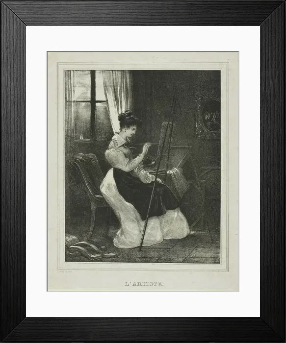 Framed Print : The Artist, n.d. Creator: Achille Deveria Framed Print : The Artist, n.d. Creator: Achille Deveria