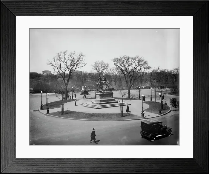 Framed Print : View of Central Park and Sherman statue from the windows of Hotel Netherland, N.Y. c1905-1915. Creator: Unknown Framed Print : View of Central Park and Sherman statue from the windows of Hotel Netherland, N.Y. c1905-1915. Creator: Unknown