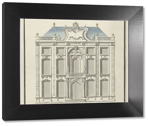 Architectural drawing, design for a house, 1752-1767. Creator: Joseph Massol