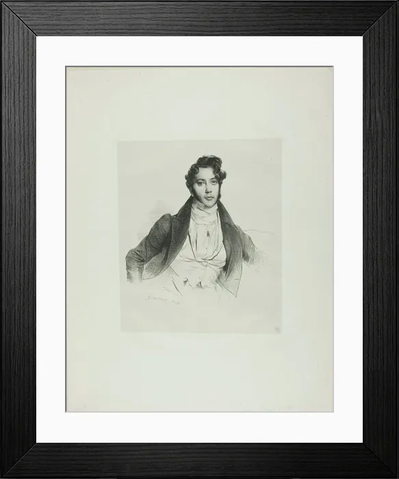 Framed Print : James Parry, 1828. Creator: Achille Deveria Framed Print : James Parry, 1828. Creator: Achille Deveria