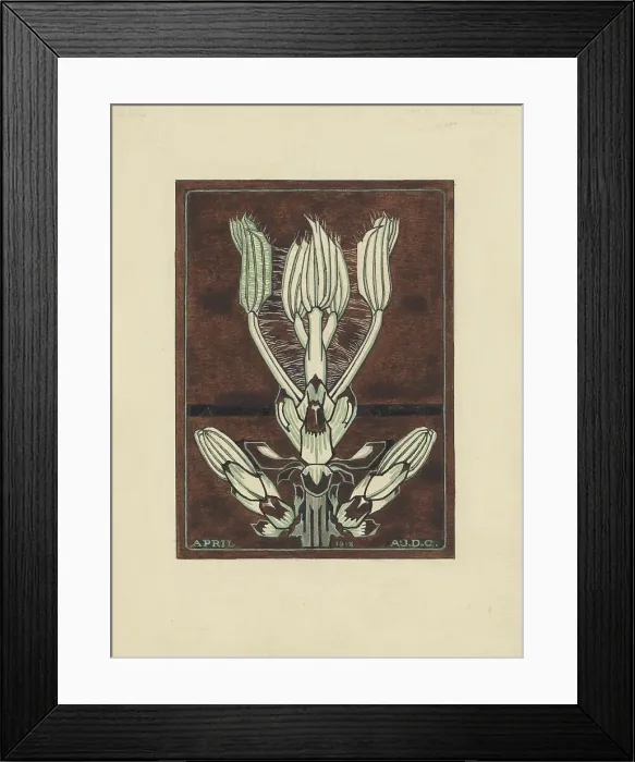 Framed Print : Buds of a horse chestnut, 1918. Creator: Julie de Graag Framed Print : Buds of a horse chestnut, 1918. Creator: Julie de Graag