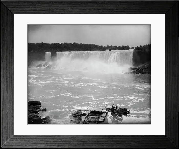Framed Print : Niagara Falls and the Maid of the Mist, between 1890 and 1910. Creator: Unknown Framed Print : Niagara Falls and the Maid of the Mist, between 1890 and 1910. Creator: Unknown