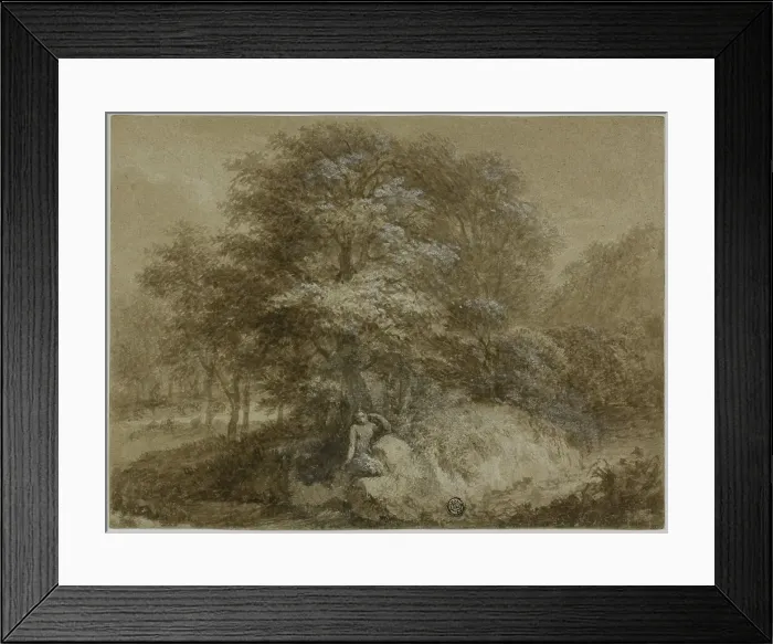 Framed Print : Shady Grove with Nymph Seated Under Tree, n.d. Creator: Adam Friedrich Oeser Framed Print : Shady Grove with Nymph Seated Under Tree, n.d. Creator: Adam Friedrich Oeser