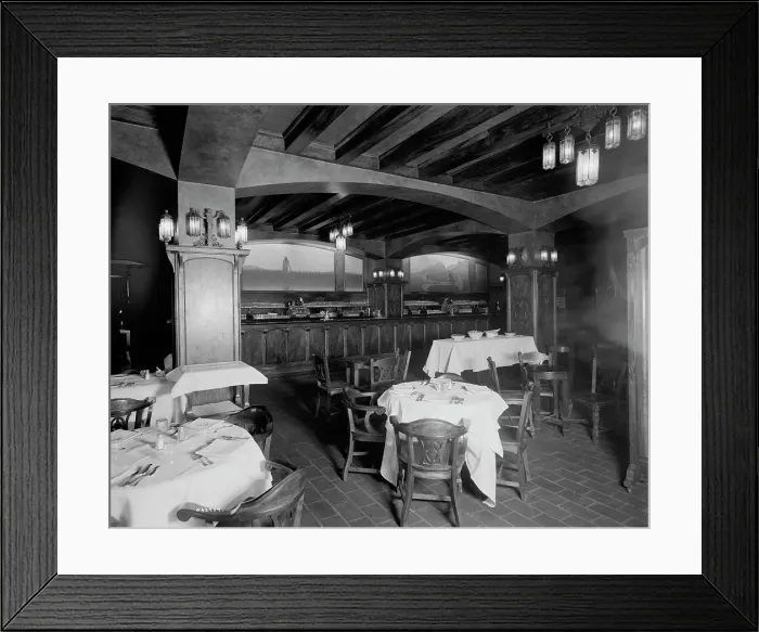 Framed Print : Hotel Utica, the cafe, Utica, N.Y. between 1905 and 1915. Creator: Unknown Framed Print : Hotel Utica, the cafe, Utica, N.Y. between 1905 and 1915. Creator: Unknown