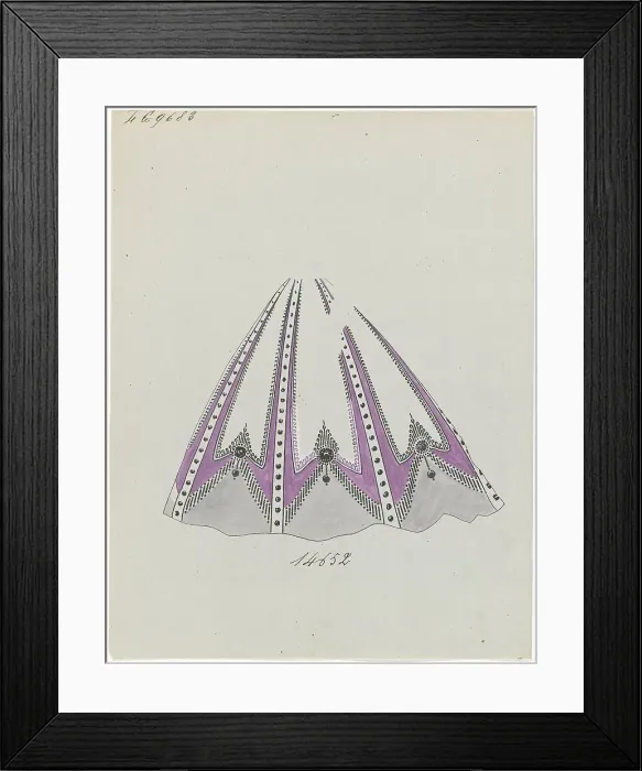 Framed Print : Wide skirt in purple, c.1865. Creator: Anon Framed Print : Wide skirt in purple, c.1865. Creator: Anon