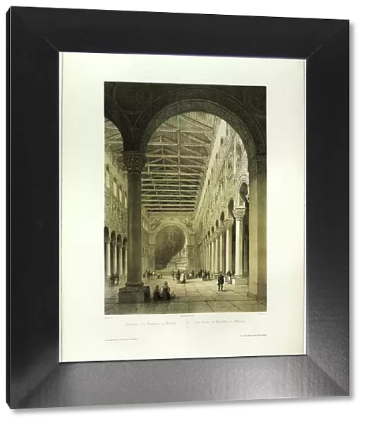 Interior of the Basilica of Munich, plate 70 from Allemande, 1844. Creator: Adrien Dauzats