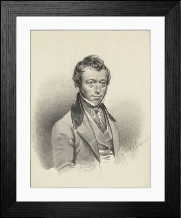 Framed Print : Self -portrait of Lambertus Johannes Hansen, 1840. Creator: Lambertus Johannes Hansen Framed Print : Self -portrait of Lambertus Johannes Hansen, 1840. Creator: Lambertus Johannes Hansen