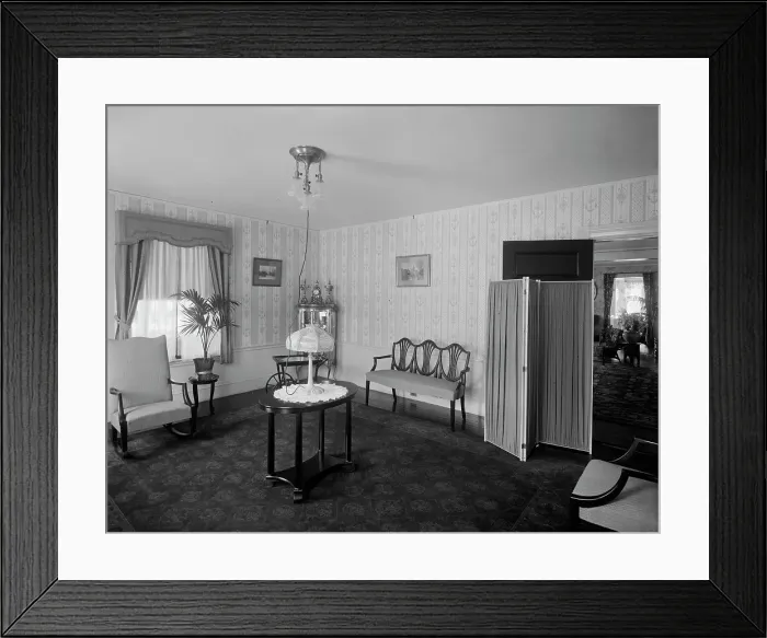 Framed Print : Green Gables Club, ladies parlor, Magnolia, Mass. between 1905 and 1915. Creator: Unknown Framed Print : Green Gables Club, ladies parlor, Magnolia, Mass. between 1905 and 1915. Creator: Unknown