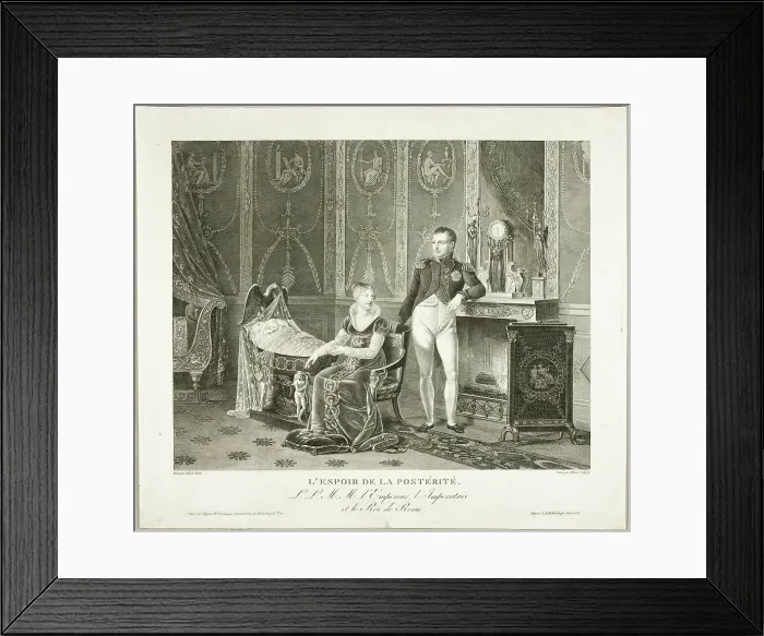 Framed Print : The Hope of Posterity: The Emperor, Empress, and King of Rome, 1811 / 12. Creator: Adrien Pierre François Godefroy the Younger Framed Print : The Hope of Posterity: The Emperor, Empress, and King of Rome, 1811 / 12. Creator: Adrien Pierre François Godefroy the Younger