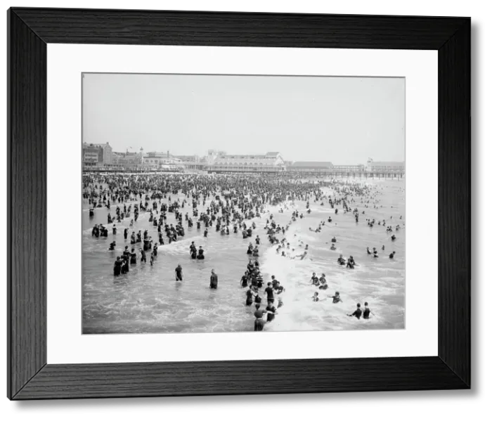 Framed Print : Beach, Atlantic City, N.J. The, c1904. Creator: Unknown Framed Print : Beach, Atlantic City, N.J. The, c1904. Creator: Unknown