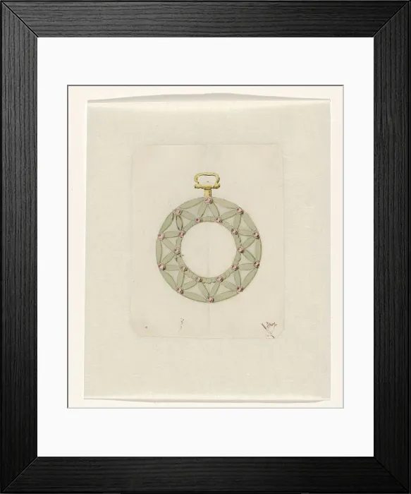 Framed Print : Design for watch-case, c.1765-c.1780. Creator: Anon Framed Print : Design for watch-case, c.1765-c.1780. Creator: Anon