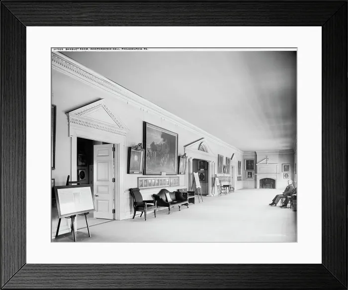 Framed Print : Banquet Room, Independence Hall, Philadelphia, Pa. c1904. Creator: Unknown Framed Print : Banquet Room, Independence Hall, Philadelphia, Pa. c1904. Creator: Unknown