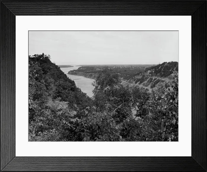 Framed Print : Niagara gorge from near Queenstown [sic] Heights, N.Y. [and Canada], between 1890 and 1899. Creator: Unknown