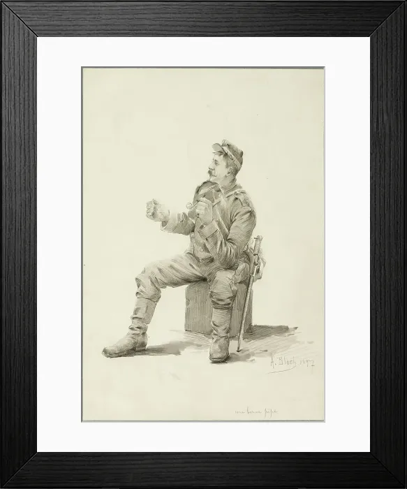 Framed Print : A Good Pipe, 1897. Creator: Alexandre Bloch Framed Print : A Good Pipe, 1897. Creator: Alexandre Bloch