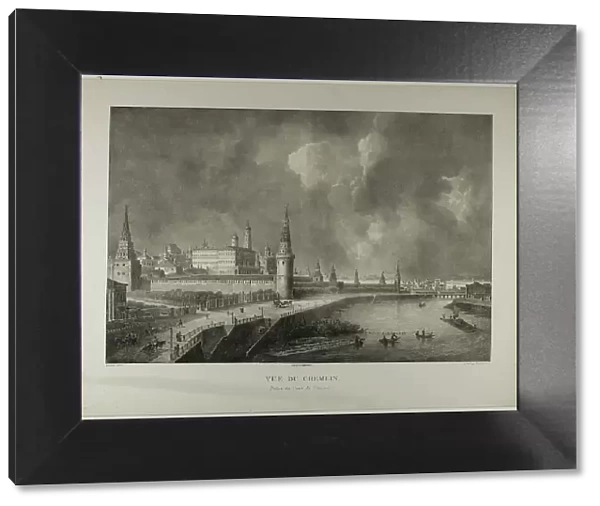 View of the Kremlin from the Stone Bridge, 1833. Creator: Alexandre-Evariste Fragonard