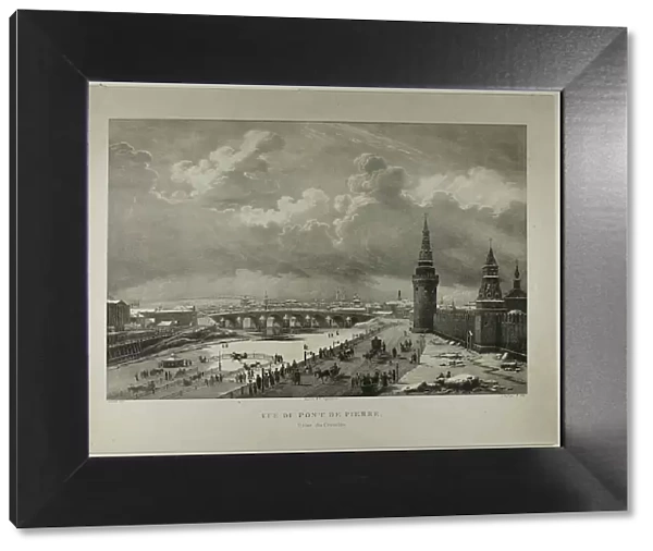 View of the Stone Bridge from the Kremlin, 1833. Creator: Alexis Victor Joly