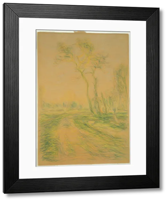 Framed Print : Landscape with Trees, 1880 / 85. Creator: Alfred Sisley Framed Print : Landscape with Trees, 1880 / 85. Creator: Alfred Sisley