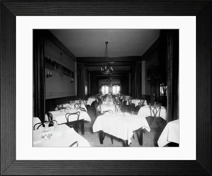 Framed Print : Edelweiss Cafe, banquet room, Detroit, Mich. between 1905 and 1915. Creator: Unknown Framed Print : Edelweiss Cafe, banquet room, Detroit, Mich. between 1905 and 1915. Creator: Unknown