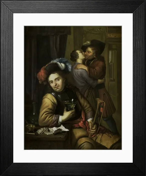 Framed Print : Soldier Scene, 1680-1738. Creator: Carel de Moor Framed Print : Soldier Scene, 1680-1738. Creator: Carel de Moor