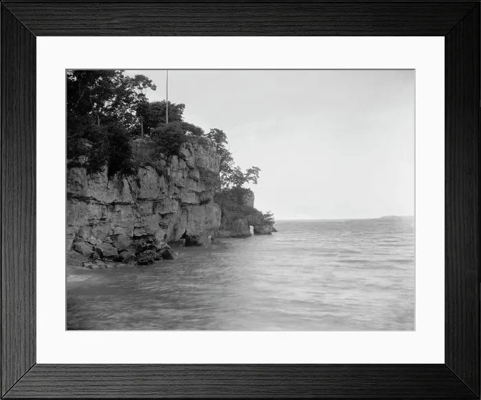 Framed Print : Needle's eye, Gibraltar, Put-in-Bay, Ohio, between 1880 and 1899. Creator: Unknown