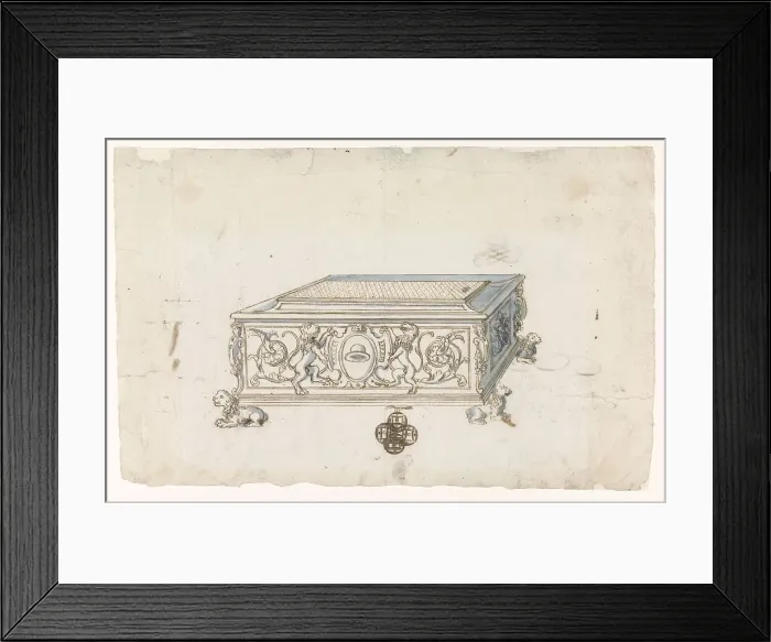 Framed Print : Design for a box, c.1550-c.1600. Creator: Anon Framed Print : Design for a box, c.1550-c.1600. Creator: Anon