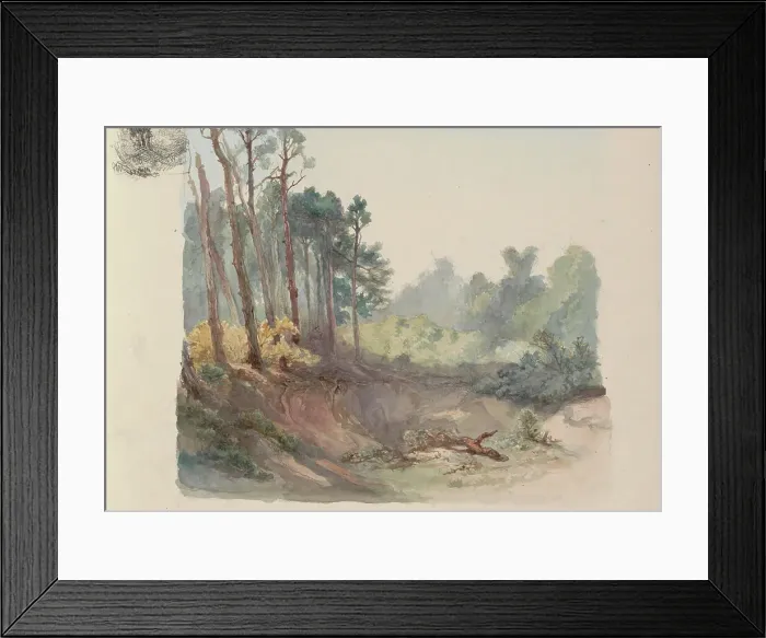 Framed Print : Quarry near the Hemelschen Berg in Oosterbeek, 1864-c. 1865. Creator: Maria Vos Framed Print : Quarry near the Hemelschen Berg in Oosterbeek, 1864-c. 1865. Creator: Maria Vos