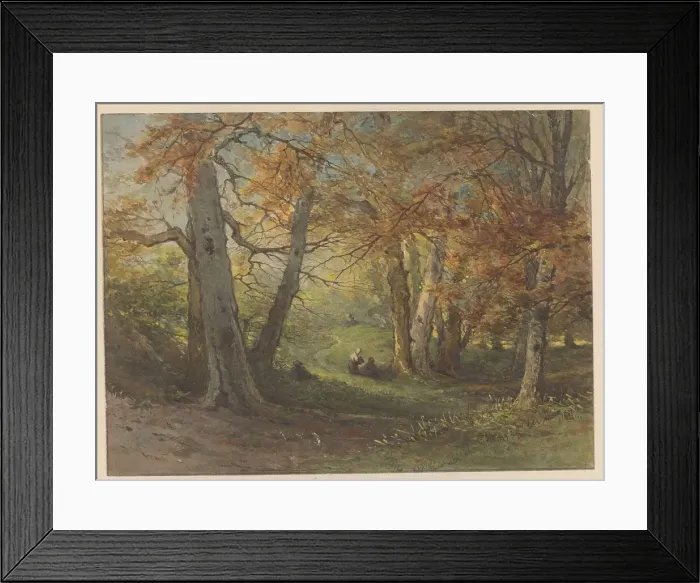 Framed Print : Forest view near Oosterbeek, 1834-1906. Creator: Maria Vos Framed Print : Forest view near Oosterbeek, 1834-1906. Creator: Maria Vos