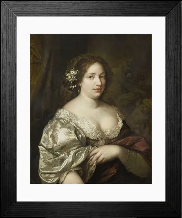 Framed Print : Portrait of Margaretha Godin (d. 1694), wife of the artist, 1660-1684. Creator: Gaspar Netscher Framed Print : Portrait of Margaretha Godin (d. 1694), wife of the artist, 1660-1684. Creator: Gaspar Netscher