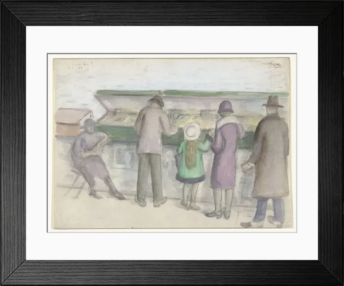 Framed Print : People at a book stall, Paris, 1923. Creator: Anon Framed Print : People at a book stall, Paris, 1923. Creator: Anon